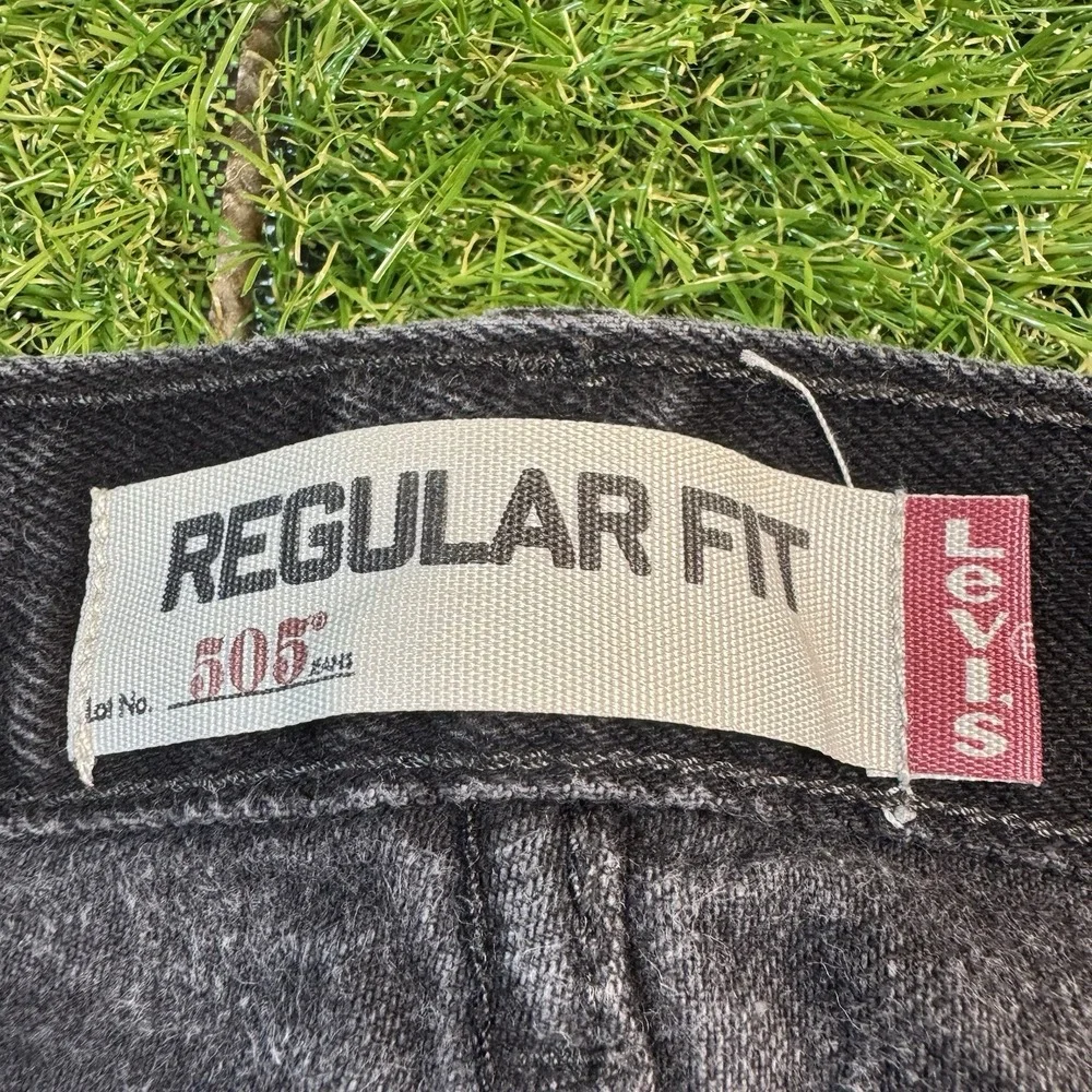 Vintage Levi's 505 Jeans Mens 34x32 (Fits 33x31) Black Y2K Grunge Baggy Goth Emo